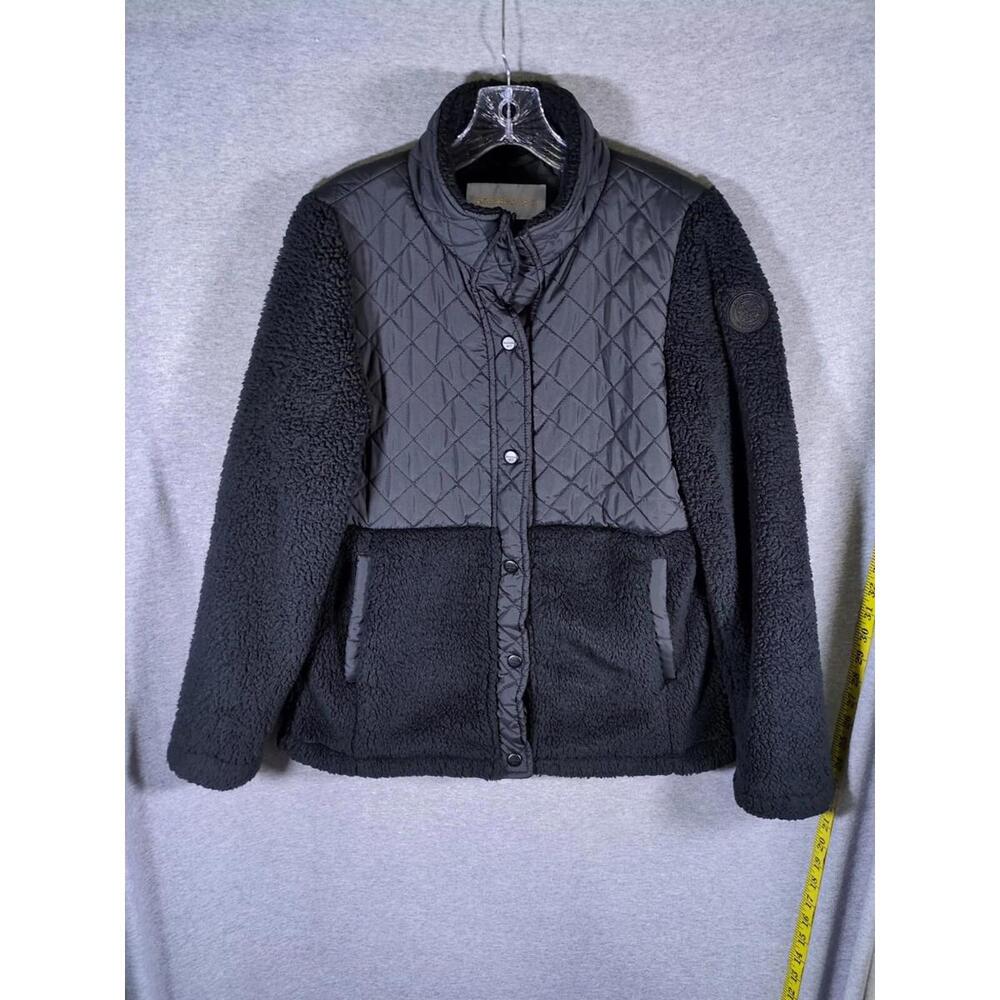 Madden Girl Jacket Womens Medium Black Fleece Quilted